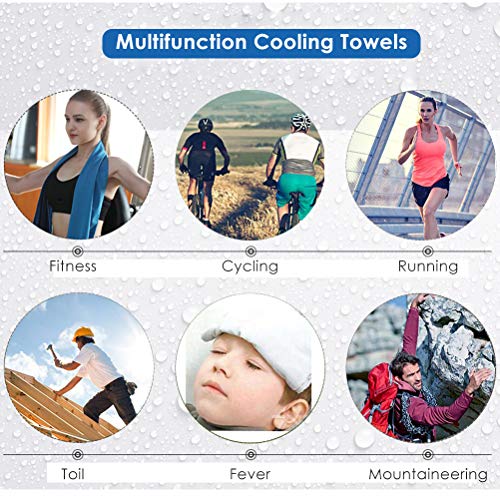 IDEATECH Instant Cooling Towels, 40"x12" Chilly Towels -UPF 50+ Cooling Ice Towels for Sports, Workout, Fitness, Gym, Yoga, Pilates, Travel, Camping (Orange+Pink)