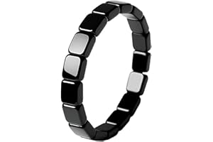 TACBSP Hematite Bracelet for Men Natural Stone Hematite Bracelet Black Stretch Beaded Bracelet Reclaim Your Confidence Male Energy Inspirational Jewelry Gifts