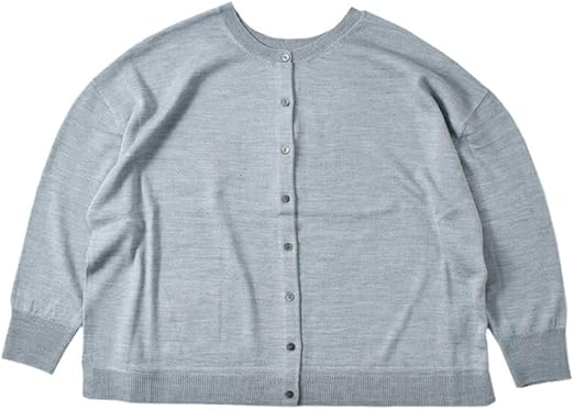 Amazon ヘブンリー Heavenly 2wayクルーネックドロップショルダーニットカーディガン F グレー Free Gray カーディガン ボレロ 通販