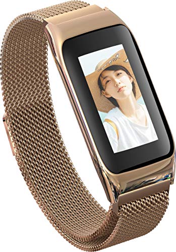 wonlex Custom Fitness Tracker with Heart Rate Monitor Blood Oxygen Blood Pressure, Waterproof Activity Tracker with Sleep Monitor, Swim Step Calories, Multiple Sport Modes Men Women(Gold)