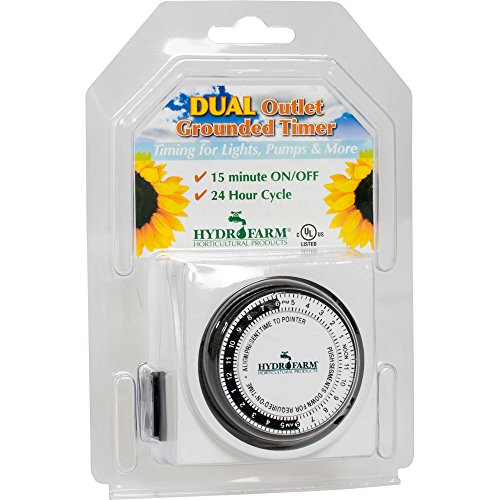 Autopilot TM01015D Dual-Outlet Analog Grounded Timer, 1725W, 15A, 15-Minute On/Off, 24 Hour