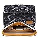 Canvaslife Black Marble Pattern 360 Degree Protective 13 inch Canvas Laptop Sleeve with Pocket 13 Inch 13.3 Inch Laptop Case