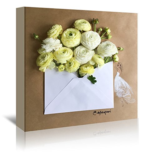 Americanflat gallery wrapped canvas - envelope bouquet …