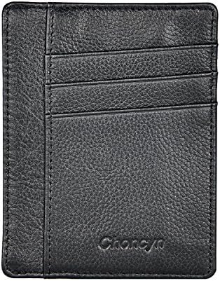 Choncyn Front Pocket Wallet Minimalist Wallets Leather Slim Wallet Ultra Thin Card Holder