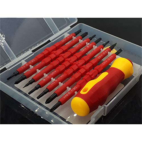 8 pcs 7 in 1 1000V Insulated Screwdrivers Set with Magnetic Phillips and Slotted Bits Electrician Repair Tools Kit