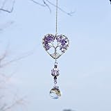 H&D HYALINE & DORA Sun Catcher Purple Crystal Tree of Life Rainbow Maker view 7