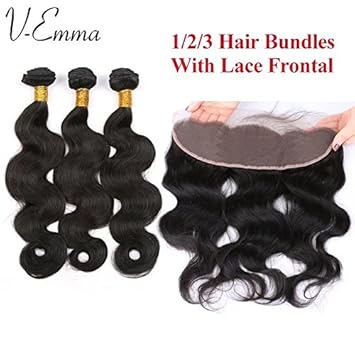 Amazon Com V Emma Brazilian Virgin Hair 1 2 3 Bundles With Ear
