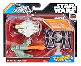Hot Wheels Star Wars Blast Attack Starship Vehicle (Rebels Ghost Battle Damage)
