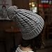 Super Warm Winter Thick Slouchy Snappy Knit Beanie Cap Hat (Grey)