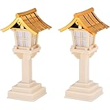 滝田商店ブランド 春日灯篭(銅屋根)(一対) 高さ20cm×屋根巾9cm◆神棚(お宮)・神殿の神具、神前のお供えに欠かせない道具【滝田商店発行 証明書付】