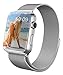 GEOTEL 38mm Milanese Loop Stainless Steel Bracelet Strap Band for Apple Watch Series 1 Series 2 Sport&Edition with Unique Magnet Lock(No Buckle Needed) (38mm-Silver)