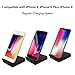 Rodzon Fast Wireless Charger for Samsung S7/S8 and Iphone X/8, Wireless Charger Stand with Cooling Fan, 2 Coils Qi Wireless Stations Pad for Samsung Galaxy Note 8, S8 Plus, S7 Edge, iPhone 8 Plus