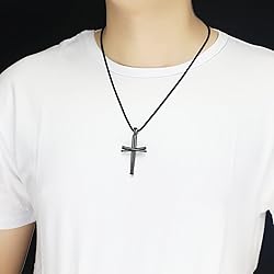HattiDoris Baseball Corss Necklace for Men