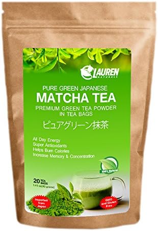 Matcha Green Tea Powder in Tea bags Sample, Weight Loss Tea For Liver Detox and Skin Detox -- Made From Organic Herbal Green Tea (Instant $3.99 CREDIT with purchase on select Lauren Natural products)