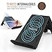 MoKo Wireless Charger with AC Adapter, 3 Coils Charging Pad Stand for iPhone Xs/Xs Max, Samsung Galaxy Note 8/9/ S7 / S7 Edge / S6 / S6 Edge/LG G3, Google Nexus 7, All Qi-Enabled Devices, Black