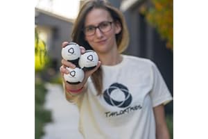 Zeekio - Taylor Tries Signature Beginner Juggling Ball Set - for Beginners, All Levels & All Ages - 6 Panel Synthetic Leather Ball Durable - 110 Grams 62mm - Set of 3