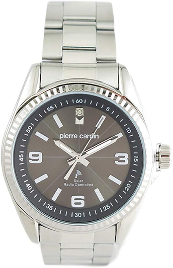 Amazon ピエールカルダン Pierre Cardin 腕時計 メンズ Pc 790 クォーツ ソーラー電波時計 ブラウン シルバー Mjw メンズ腕時計 腕時計 通販