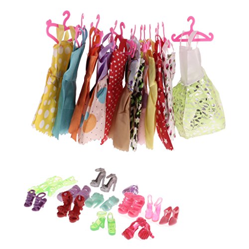outlet Gazechimp 12 Piezas Muñecas Faldas Perchas+12 Pares Zapatos para Barbie Accesorios Multicolor - membership.cidesco.org.au
