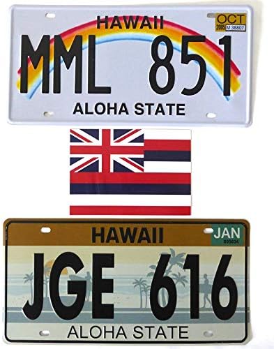 OPO 10 - Set of 2 USA metal car license plates - replicas of real American plates HAWAII - Image 4
