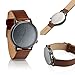 OCT17 Men's Modern Watch Classic Faux Leather Stainless Steel for Business Military Sport Quartz Star Wrist Watches