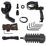 DerBlue Archery Accessory Combo , 5 Pin Bow Sight with Level and Light, Arrow Rest, Stabilizer, Sling, Peep Sight