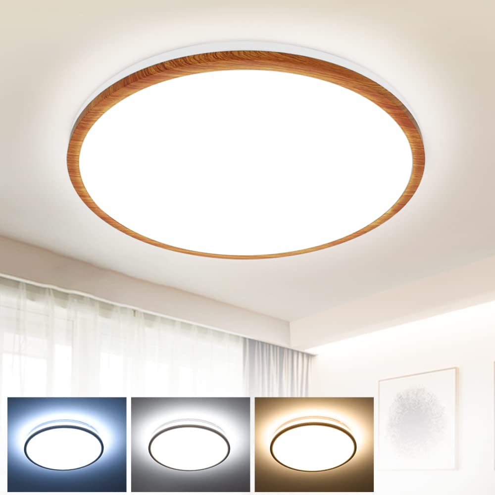 DINGLILIGHTING Bedroom Lights Ceiling, Dimmable Flush Mount LED Ceiling Light with Remote Control, Ultra-Thin Office Ceiling Lights 35W for Bedroom, Kitchen,Living Room,Hallway