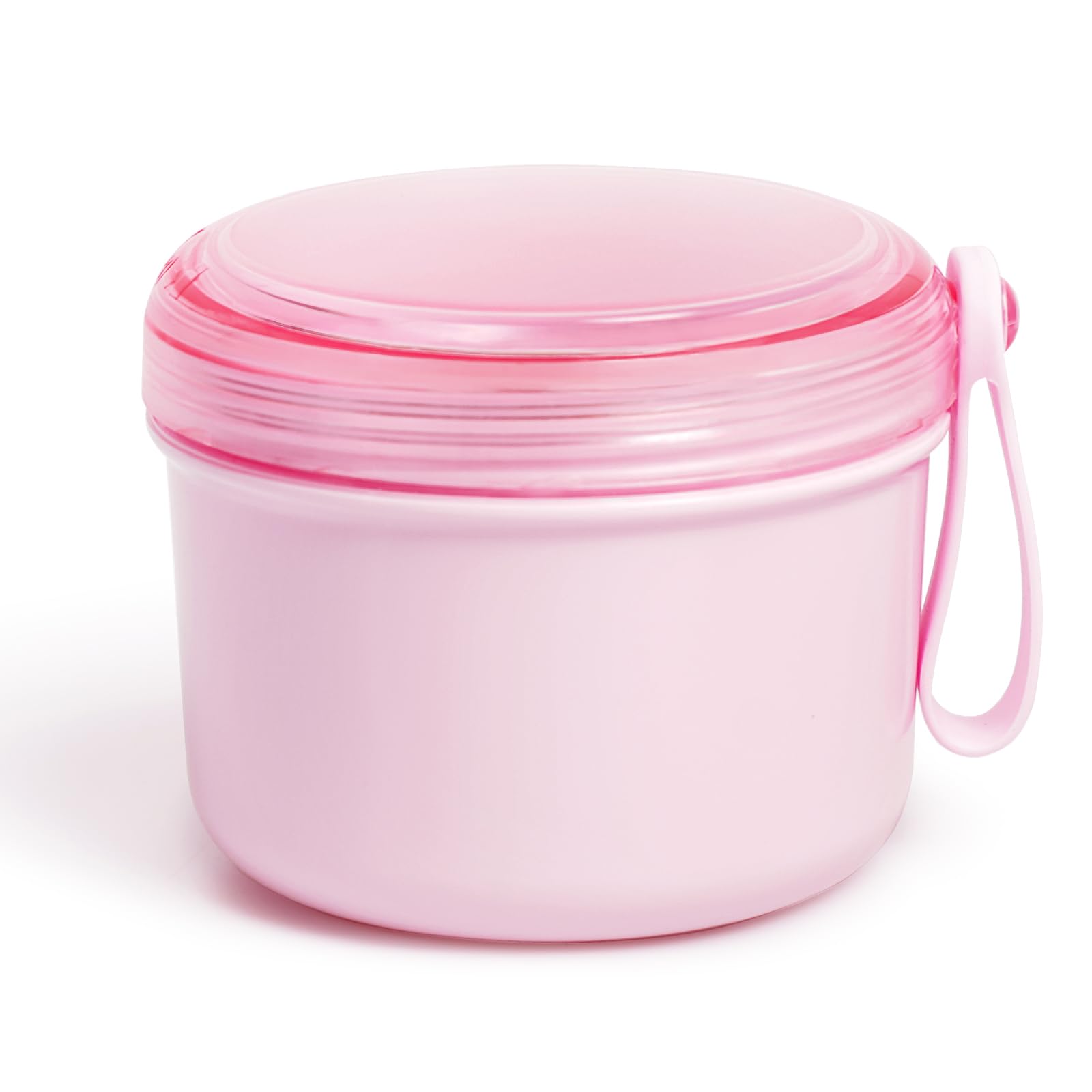 Photo 1 of Denture Bath Case Cup Box Holder Storage Soak Container with Strainer Basket for Home or Travel Denture Cleaning (pink)