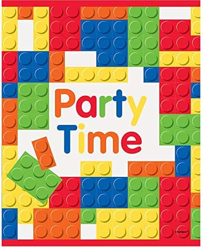 Building Blocks Birthday goodie Bags, 8Ct