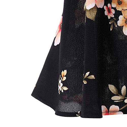 Limsea Women's Striped Off Shoulder Bell Sleeve Shirt Tie Knot Casual Blouses Tops Short Sleeve Casual Cold Shoulder Tunic Tops Loose Blouse Shirts Flare Tunic Tops for Leggings Flowy Shirt Black - Thumbnail 3