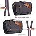 Estarer Laptop Messenger Bag 17-17.3 Inch Water-resistance Canvas Shoulder Bag for Work College