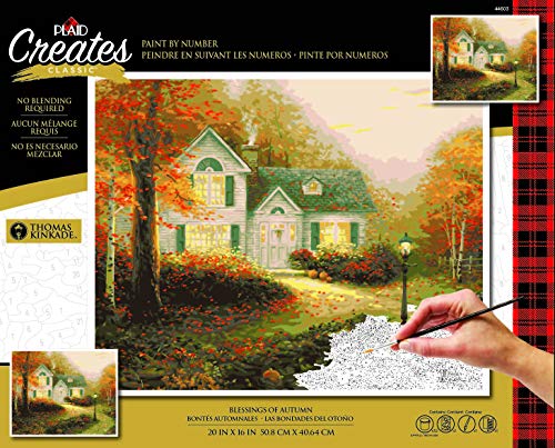 Plaid Enterprises, Inc. 44603 The Blessing of Autumn Paint by Number
Kit 16"X20" Multi