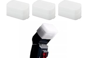 DS. DISTINCTIVE STYLE 3-Pack Flash Diffuser for Speedlight Light Diffuser Softbox Compatible with Godox V1 TT600 V850II V860I