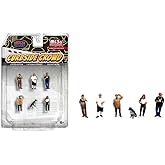 American Diorama Curbside Crowd 6 piece Diecast Figure Set (6 Figures) Limited Edition for 1/64 Scale Models AD-2429MJ