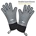 Auzilar Silicone Cooking Gloves, Grilling Gloves, Heat Resistant Gloves BBQ Kitchen Silicone Oven Mitts, Long Waterproof Non-Slip Potholder for Barbecue, Cooking, Baking