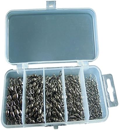 200pcs Size 2 4 6 8 12 Strong Fishing Rolling Swivels Fishing Tackle Accessories Line to Hook Connectors