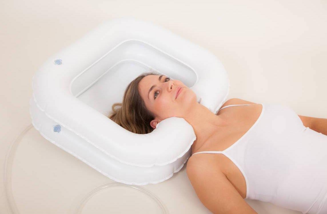 Comfort Axis Deluxe Inflatable Shampoo Basin White: Health & Personal Care