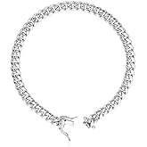 Sterling Silver Italian Solid Miami Cuban Link Chain Bracelet for Men, 8.5MM & 10.5MM - 925 Sterling Silver Curb Cuban Chain