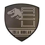 Jurassic World Isla Nublar Shield Collector PVC 3D Rubber Hook&Loop Patch