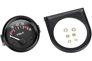 aqxreight - Voltmeter, Car 12V Universal 52mm 2in 8-16V Voltage Meter Gauge Voltmeter