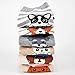DearMy Womens Cute Design Casual Cotton Crew Socks for Gift Idea One Size Fits All (Happy Dog 6 Pairs)