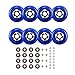 Rollerex VXT500 Inline Skate Wheels (8 Wheels w/Bearings, spacers and washers) (Various Size & Color Options Available) - for Indoor, Outdoor, Hockey - Intended for Roller Blade Wheel Replacement