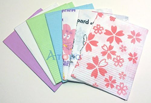 DENTAL BIBS, ATOMO Top Quality Dental Medical Supplies, FREE ship to Dental Office (pattern: flower)