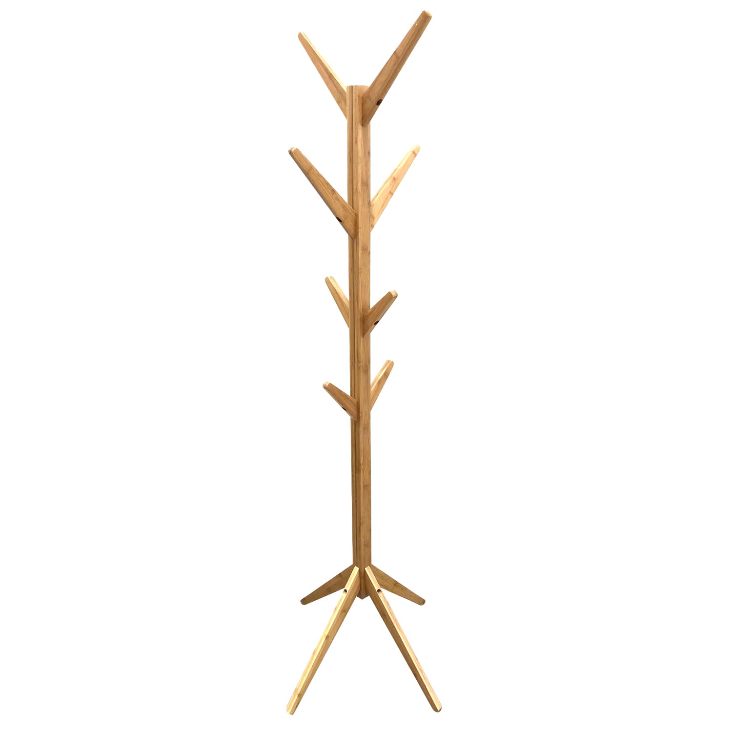 HOME DECO FACTORY HD6189 Natural Wood Tree 178 cm Furniture Coat Rack Clothes Rack, Vegetal-Bamboo, Beige