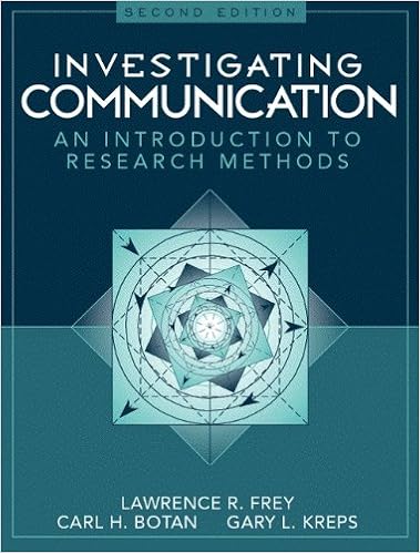 Amazon.com: Investigating Communication: An Introduction to Research  Methods (2nd Edition): 9780205198269: Frey, Lawrence R., Botan, Carl H.,  Kreps, Gary L.: Libros