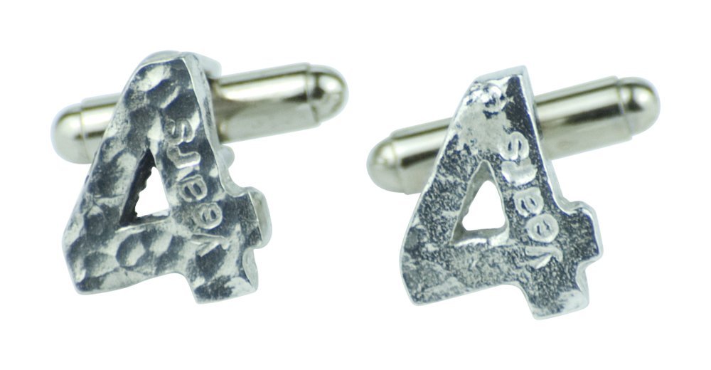 4 Year Anniversary Cuff links - Hammered Rustic Effect Made for the Perfect 4th Anniversary Gift, Made In UK