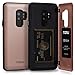 TORU CX Slim Galaxy S9 Plus Wallet Case Pink with Hidden ID Slot Credit Card Holder Hard Cover for Samsung Galaxy S9 Plus - Rose Gold