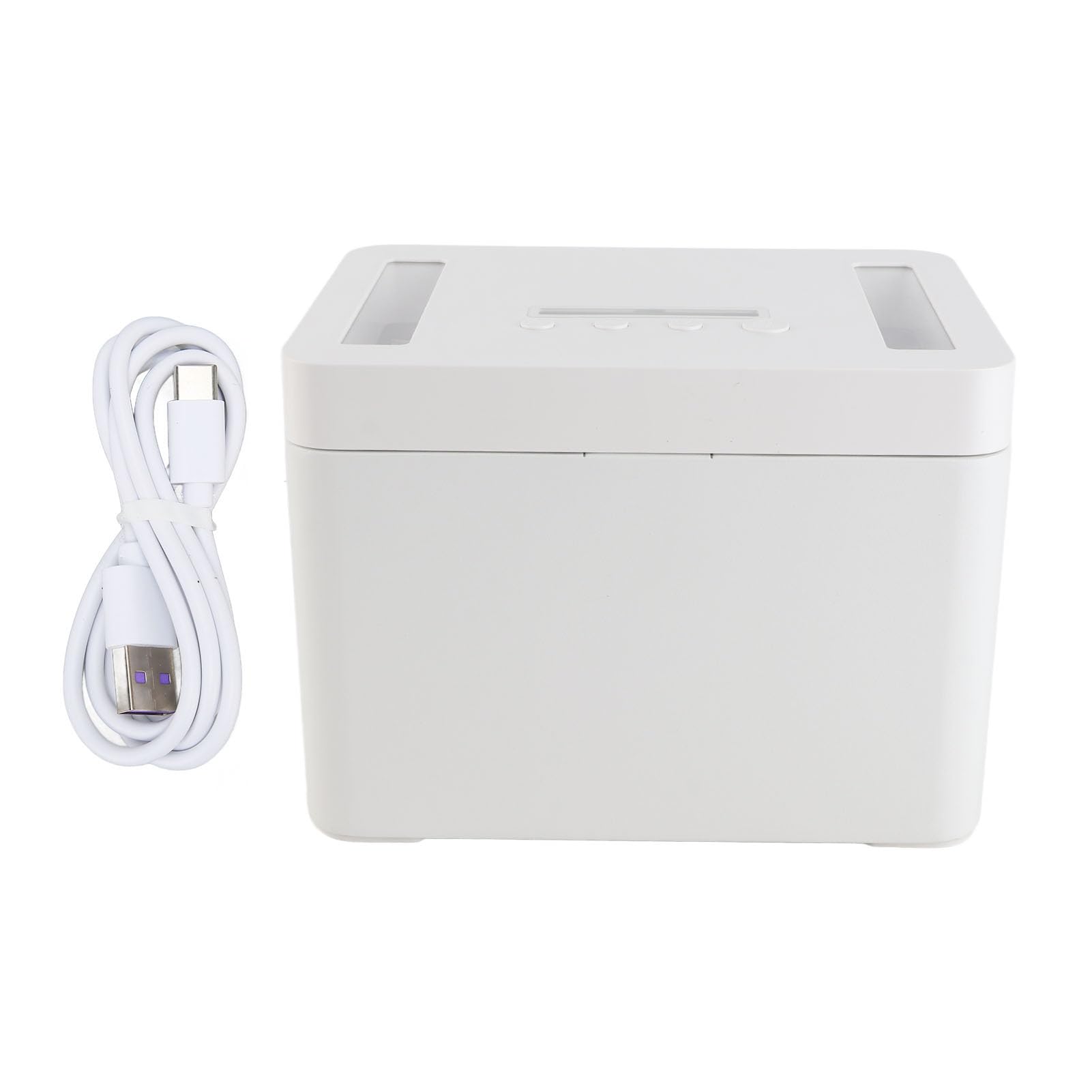 EIMSOAH Timed Lock Box, Metal LED Display 365 Days Self Control Time Lock Container with Child Lock, Lockable Storage Bin Organiser Box, for Phones Snacks (EIMSOAHsxt42013zu-12)