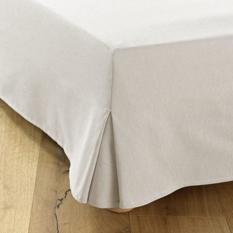 Bed Skirt 160 x 200 cm Beige – 4 Skirts of 30 cm for 160 x 200 cm Beds with Bed Base – 160 x 200 cm – Bed Base Cover 160 x 200 cm – Bed Base Cover 160 x 200 cm – Top of Bed Base
