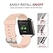 Fitbit Blaze Accessories Classic Band Large, UMTele Soft Silicone Replacement Sport Strap Band with Quick Release Pins for Fitbit Blaze Smart Fitness Watch Nude, Frame Not Included (6.7