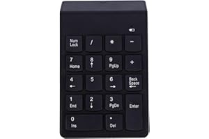Generic Wireless Numpad 18 Keys Mini Digital Keyboard with Auto Sleep Mode for Notebook Users, 2.4G Wireless Keypad Office Ac